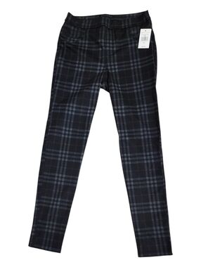 Sanctuary Womans Plaid Pull-On Leggings - Black and Gray